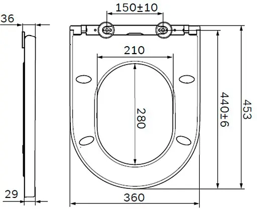 Сиденье для унитаза AM.PM Spirit v2.0 Slim Wrap-Over Soft Close C707858WH - фото 2