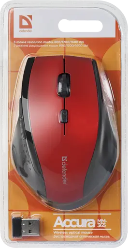 Мишка Defender Accura MM-365 Red (52367) - фото 4