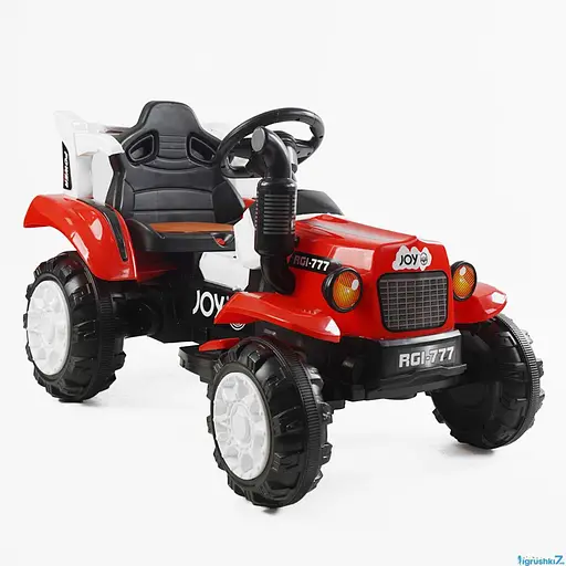 Електромобіль дитячий Joy Трактор Т-81563 25W 6V USB музика підсвічування червоний - фото 2