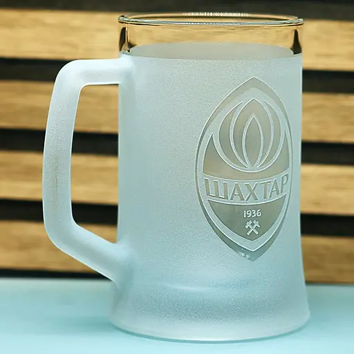 Пивний келих 660 мл ФК Шахтар Донецьк з гравіюванням подарунок для фаната ФК  футбольний кухоль - фото 2