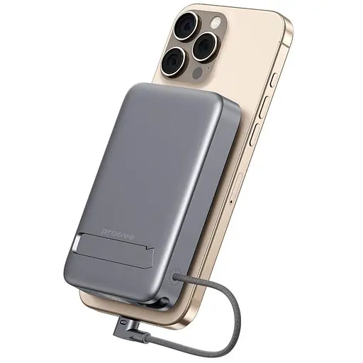 Павербанк Proove OverPower Qi2 Gray 10 000 mAh / 35 Вт (PBOP35012105) - фото 3