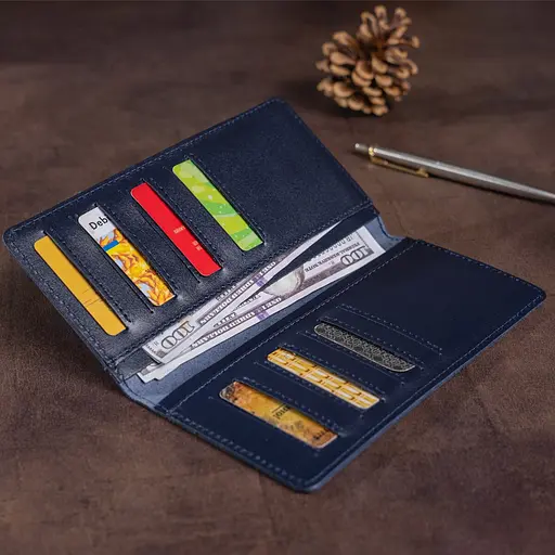 Кожаный портмоне Shvigel 18х9х1 см acs0016025 - фото 9