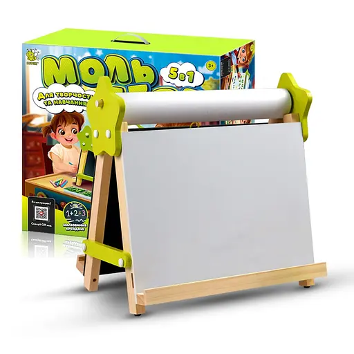 Мольберт дитячий настільний Двосторонній "5 в 1" Lumik LMA5N, малюй світлом - фото 1