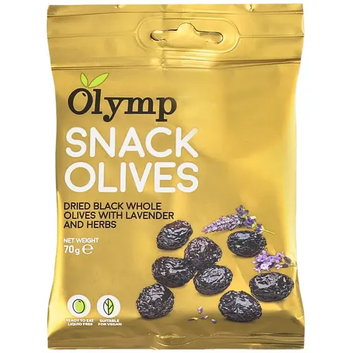Оливки Olymp чорні в'ялені з лавандою та травами 70 г (762478)