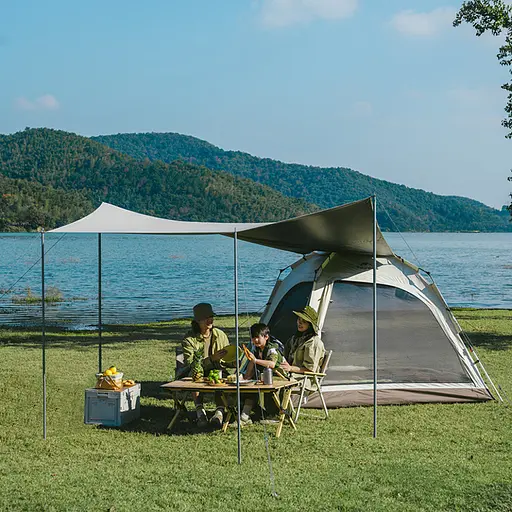 Намет чотиримісний з тентом автоматичний Naturehike Ango CNK2550WS010 Сірий - фото 10