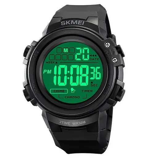 Часы мужские наручные спортивные Skmei 2260 (Черный с белым) - фото 3