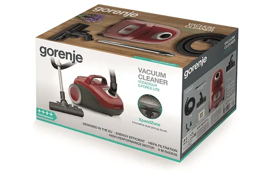 Пылесос мешочный Gorenje 700 Вт 3 л HEPA щетка Xpand Zone телескоп черный - фото 6