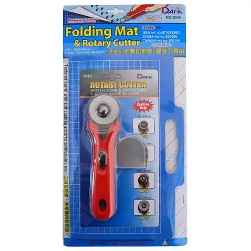 Набор для моделирования Dafa 2046 коврик самовосстановительный A3/нож роликовый/2 сменные лезвия  - фото 1