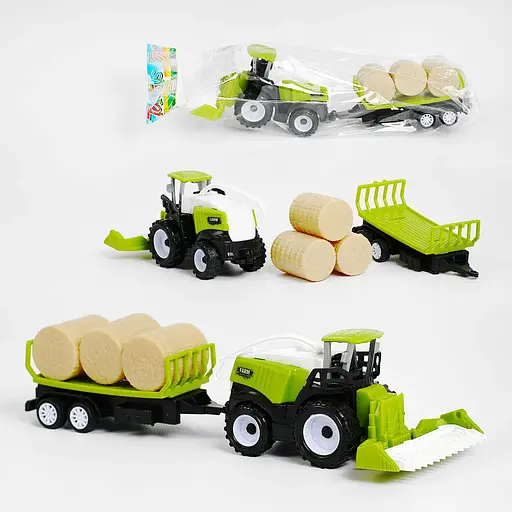 Комбайн 669-56 инерционный с прицепом, в пакете (6990488090768) Микс - фото 2