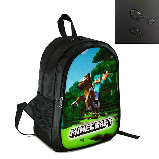 Рюкзак городской/школьный 38×28см с принтом Minecraft Крипер детский, подростковый, спортивный (4158)