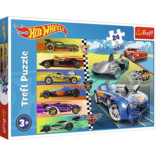 Пазли MAXI "Швидкі перегони. Hot Wheels" 24 елементи 14362 Trefl (5900511143621) - фото 1