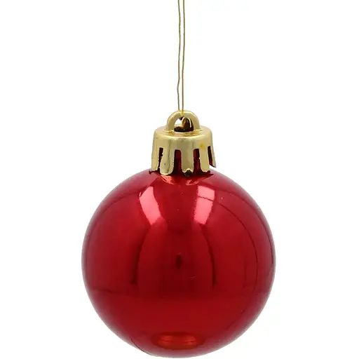 Комплект елочных шариков Chomik пластиковые 4 см красные 16 шт. (GIF3856) - фото 3