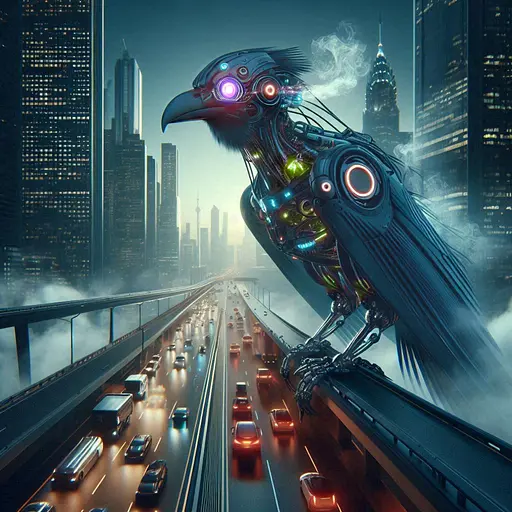 Деревянный пазл Птица киборг, А1, Деревянная коробка 500+ элементов - фото 3