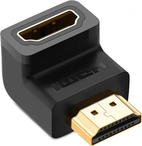 Адаптер Ugreen HD112 HDMI Male to Female Adapter чорний Down (20109) - фото 3