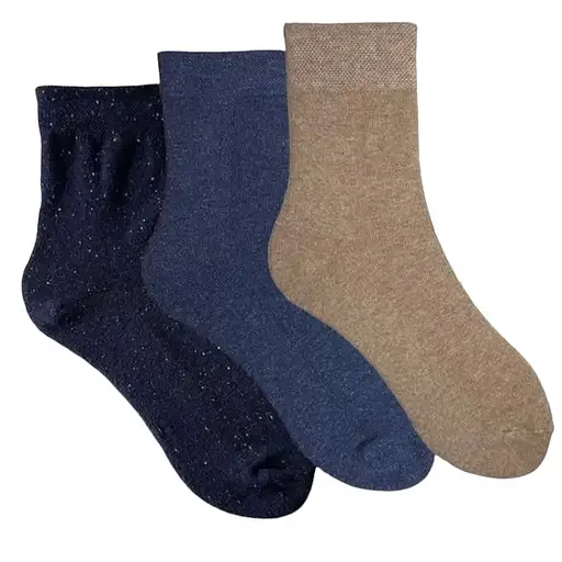 Набор женских носков с махровой стопой хлопок 3 пары 233002 - фото 1