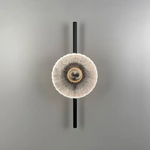 Елегантне декоративне бра з імітацією квітки Арт. B 058/1 BK Line F - фото 5