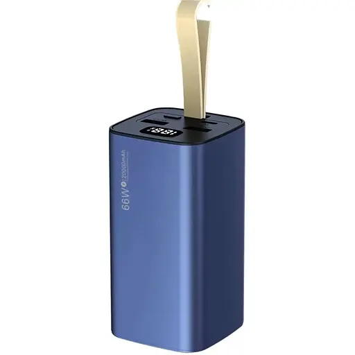 Павербанк портативная батарея BIYA NS22 портативное зарядное устройство для телефона 20000 mAh 66W Голубой - фото 1