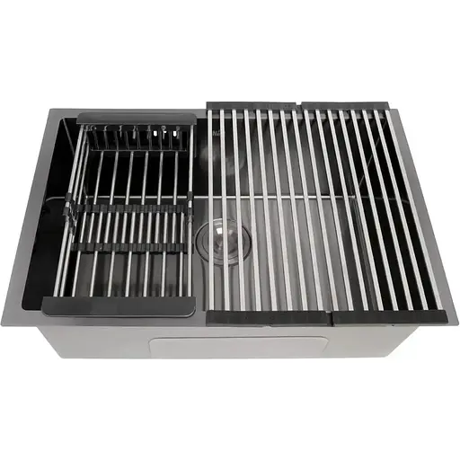 Черная мойка для кухни Nett NB-6845 из нержавейки с PVD покрытием - фото 8