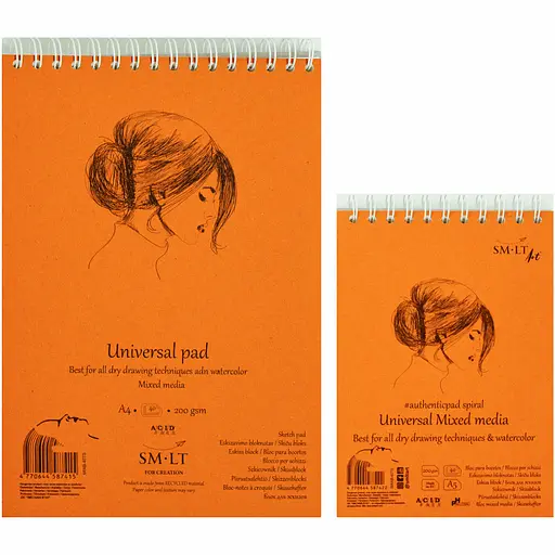 Альбом на спіралі  SM-LT Art Authentic mixed media А5 200 г/м2 40 аркушів білий колір   - фото 3