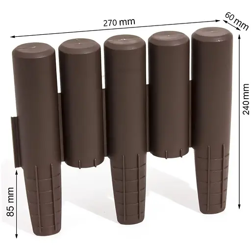 Палісад садовий Prosperplast Palisada трубчастий 2.7 м коричневий - фото 3