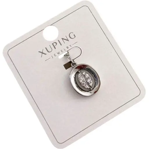 Підвіска на ланцюжок Xuping гіпоалергенна з камінчиками зернятко - фото 1