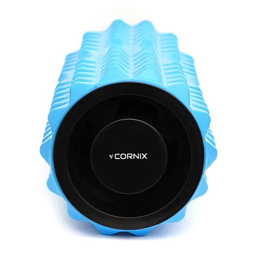 Масажний ролик Cornix EVA 33 x 14 см (валик, ролер) XR-0340 Blue - фото 4