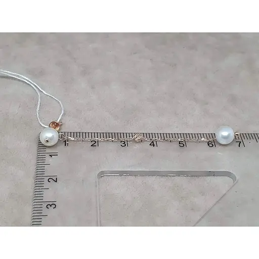 Золоті сережки-пуссети Tango з перлами. 580133 - фото 4