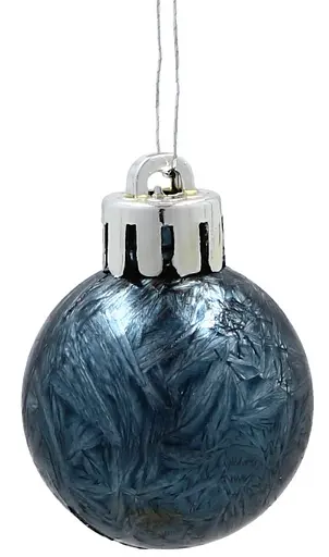 Ялинкові кульки Chomik пластикові сині 3 см 16 шт. (GIF3955) - фото 2