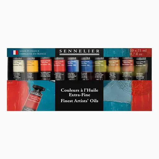 Набір олійних фарб Sennelier Rive Gauche, 10x21 мл + 1 туба в подарунок