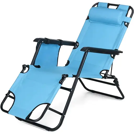 Шезлонг лежак Outtec раскладной бирюзовый