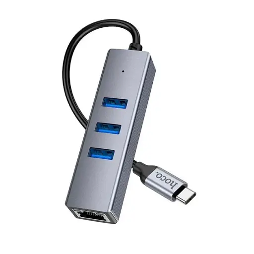 Перехідник Hoco Hub HB34 USB to USB 3.0 x 3+RJ45 /19 - фото 4