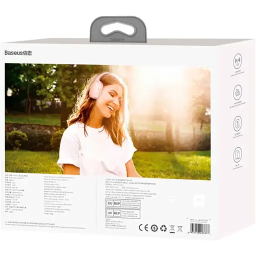 Беспроводные наушники Baseus Encok Wireless headphone D02 Pro Pink - фото 3