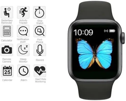 Умные сенсорные смарт-часы T500+ Pro Black (16081) - фото 5