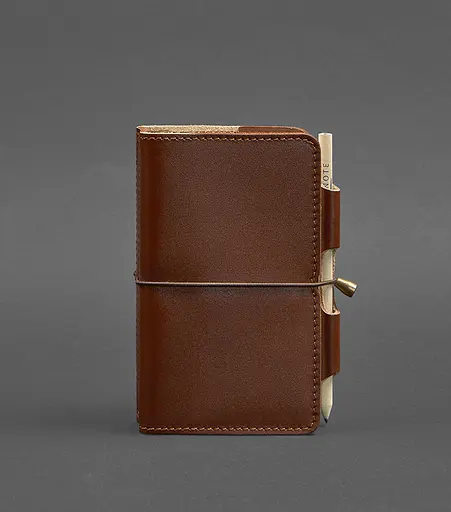 Шкіряний блокнот (Софт-бук) 3.0 світло-коричневий - фото 1