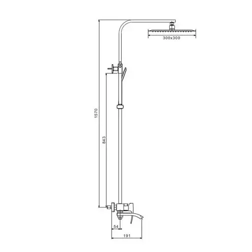 Душова система бронза, Frap G2407-4, Бронза - фото 2