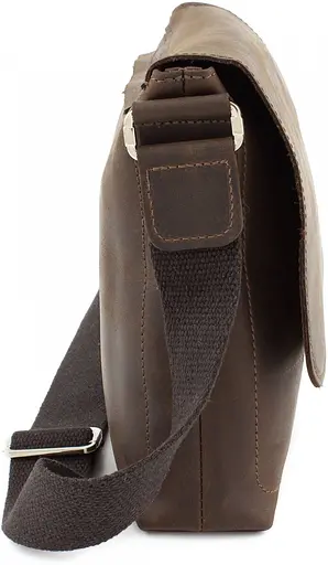 Чоловіча шкіряна сумка через плече GRANDE PELLE sum0026691 - фото 2