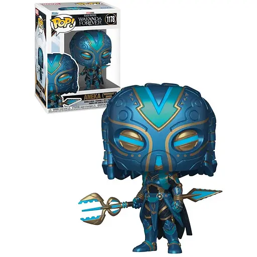Коллекционная  фигурка   Фанко Поп Марвел Черная Пантера Анека Funko Pop Marvel Black Panther Aneka 10 см M BP A 1178 - фото 1