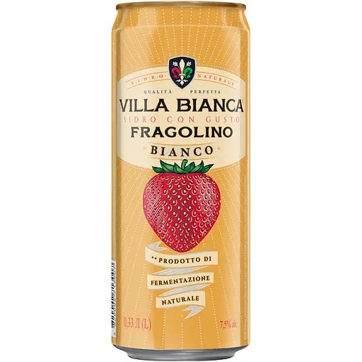 Сидр Villa Bianca Fragolino Bianco 7-8.5% з/б 0.33 л