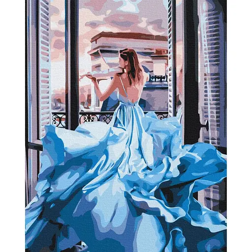 Картина за номерами Дівчина у сукні Brushme 40x50 см різнокольорова 000221234