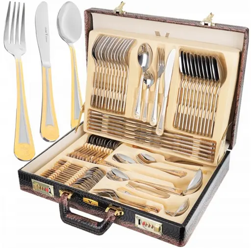Набор столовых приборов Versace Limited Edition LV-1002 на 12 персон в подарочном кейсе 72 предмета  - фото 2