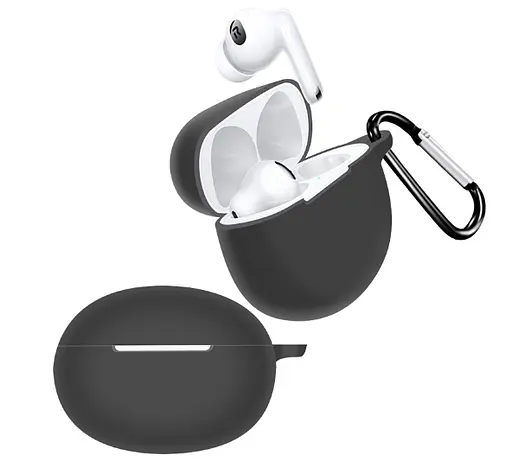 Чохол-накладка DK Silicone Candy Friendly з карабіном для Oppo Enco X2 (black) - фото 2