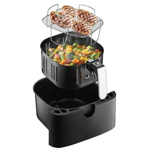 Аерофритюрниця Mozano Air Fry Master 8 л 1700 Вт 12 програм сенсорне управління сепаратор решітка - фото 5