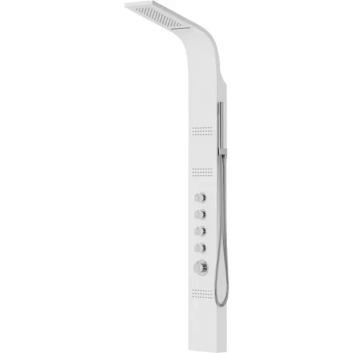 Душова панель Corsan Kaskada white з термостатом A014TWH, Білий - фото 1