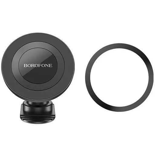 Автотримач Borofone BH91 Ring magnetic (center console) Black - фото 8