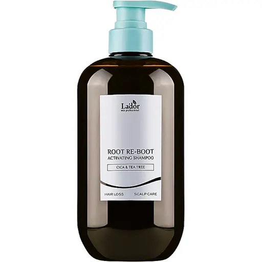 Активуючий шампунь від випадіння волосся для жирної шкіри голови Root Re-Boot Activating Shampoo Cica & Tea Tree La'dor 800 мл - фото 1