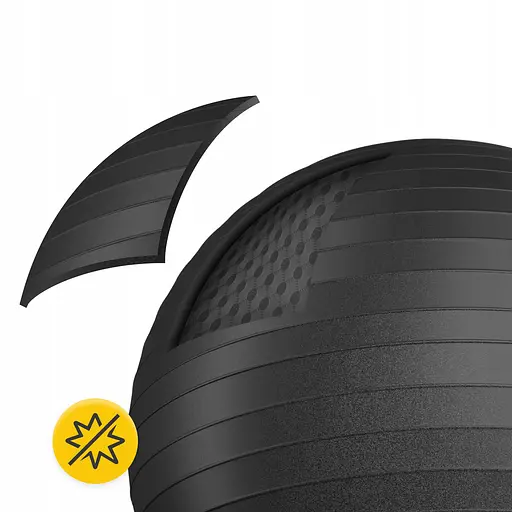 М'яч для фітнесу (фітбол) 4FIZJO 75 см Anti-Burst Black (P-5907739316370) - фото 6