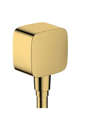 Шлангове під'єднання Hansgrohe FixFit E зі зворотнім клапаном Polished Gold Optic 26457990, Золотий - фото 1