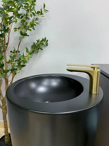 Умивальник VBI Agropoli black matt напольний VBI-019004, Чорний матовий - фото 5