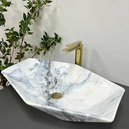 Умивальник VBI Venezia granit glossY накладний VBI-012404, Мармур - фото 3