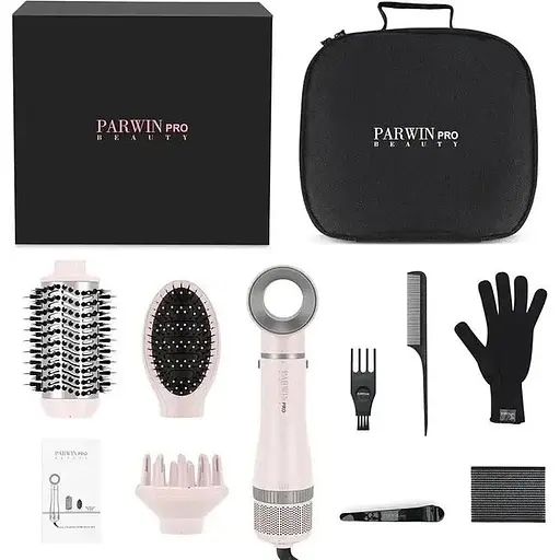 Стайлер Parwin Pro Beauty 4 в 1 іонний догляд 1000 Вт рожевий - фото 2